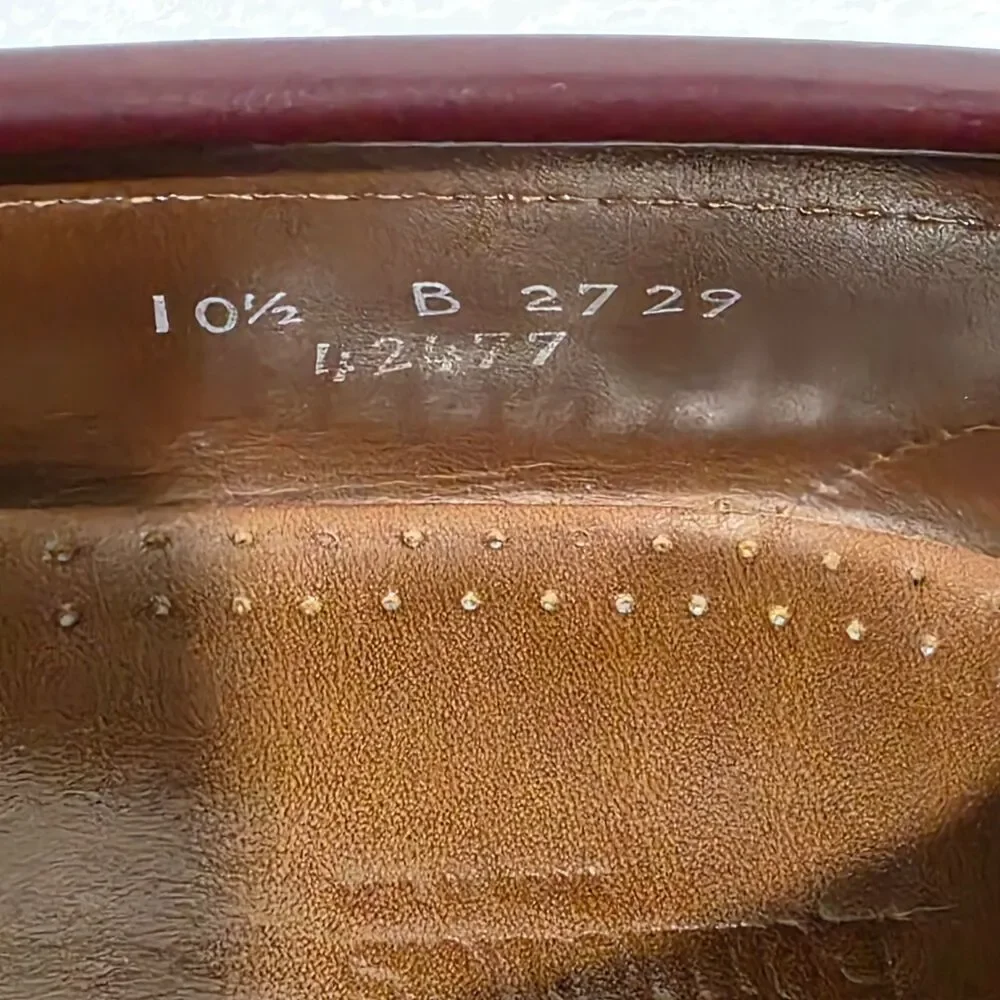 Allen Edmonds Walden Penny Burgundy Leather Dress Loafers Men 10,5B